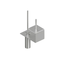 QuadroDesign Аксессуары QA1700AS Полка с ёршиком и держателем туалетной бумаги Brushed Stainless Ste