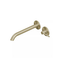 QuadroDesign FFQT 2111TOC Смеситель для раковины на 2 отверстия из стены 250mm, цвет Light Gold