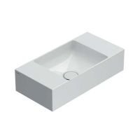 GLOBO B6R52BI Раковина T-EDGE подвесная/для установки на столешницу, размер 50х25 см, крепеж в компл
