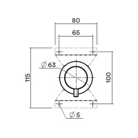 QuadroDesign SOURCE/OTTAVO IN044AS Встр. часть переключателя из стены на 2 потребителя, цвет Steel