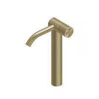 QuadroDesign HUM 2402OC Смеситель для раковины на 1 отверстие из столешницы с прогрессивным картриджем, высокий, цвет Light Gold